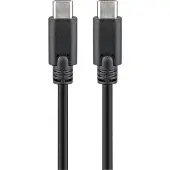 Goobay 67976, 1 m, USB C, USB C, USB 2.0, Hankjønn/hankjønn, Grå