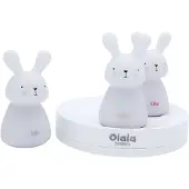 Olala Boutique 3 LED sengebordslampe/projektorsett „“ – kanin, enkel vei