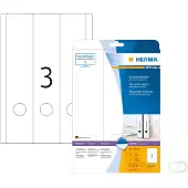 Herma Special - Papir - matt - permanent selv-adhesiv - perforert - hvit - 61 x 297 mm 75 etikett(er) (25 ark x 3) opake arkivmappeetiketter