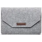 24.Se Laptopveske i filt 17 tommer / filtveske / laptopetui med tilbehørslomme