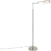 QAZQA Design gulvlampe stål inkl. LED med berøringsdimmer - Notia