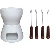 24hShop Sjokoladefonduesett med 4 gafler – fondue for sjokolade og dessert