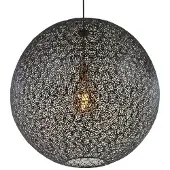 Freelight Hengelampe Oronero, Ø 60 cm, svart/gull, metall