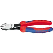 Knipex 74 12 180, Diagonal tang, Kromvanadiumstål, Plast, Blå, Rød, 180 mm, 273 g