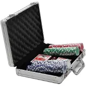 24hShop Pokersett med 200 sjetonger og etui i aluminium