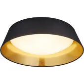 Reality I svart og gull – rund LED-taklampe Ponts
