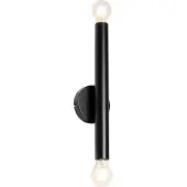 QAZQA Art Deco vegglampe sort 2-lys - Tubi