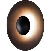 Marset Ginger 42C LED-vegglampe Ø42cm brun/brun