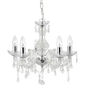 Searchlight Lysekrone Marie Therese, klar, 5 lyskilder