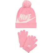 Nike Kids Lue/Hansker - Strikk - Rosa m. Hvit - - 4-7 år (104-122) - Lue