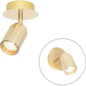 QAZQA Moderne baderomsspotlight messing IP44 - Ducha