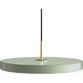 UMAGE LED-hengelampe Asteria Medium lysegrønn/messing Ø 43 cm
