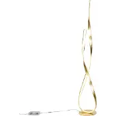 Paul Neuhaus LED-gulvlampe Linda, gull, metall, dimbar
