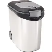 Curver Metallic, Oppbevaringsbeholder for mat til kjæledyr, Plast, Sort, Grå, Monokromatisk, Frittstående, 35 l