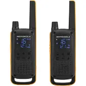 Motorola Talkabout T82 Extreme - Twin Pack - bærbar - toveis radio - PMR - 446 MHz - 16-kanalers - svart, gul (en pakke 2)