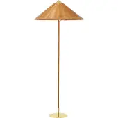 Gubi 9602 gulvlampe, messing, med strå-skjerm