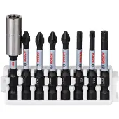 Bosch Impact Control-skrutrekkerbits, pakke med 8 deler, 2xPH2, 2xPZ2, 1xT20, 1xT25, 1xT30