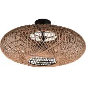 TRIO Taklampe Hedda av sisal og metall