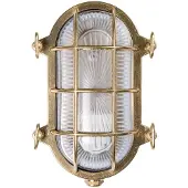 MORETTI Vegglampe Tortuga oval 22,5 cm nat.mess./klar