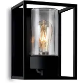 MORETTI Utendørs vegglampe Cubic³ 3366 svart/klar