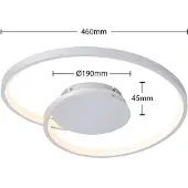 LUCANDE LED-taklampe Enesa, Ø 46 cm, 2700 K, dimbar