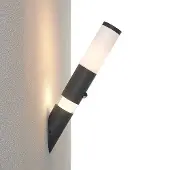 LINDBY Okari utendørs vegglampe med sensor fakkel