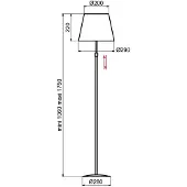 Aluminor Store gulvlampe, krom/svart