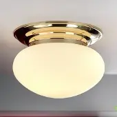 Orion Taklampe Delia messing, krem glass
