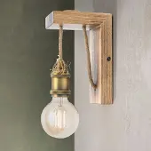 Orion Bassena vegglampe laget av ekte tre
