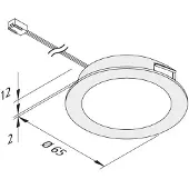 Hera LED-møbelbelysning FAR 58 stål 3 stk 3W 4 000 K