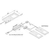 Hera LED-benkbelysning Eco-pad F 2 stk 3 000 K svart