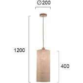 VIOKEF Hengelampe Senso, lang og smal, Ø 20 cm