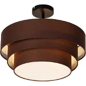 QAZQA Moderne taklampe brun 45 cm 3-lys - Drum Trio