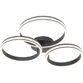 QAZQA Taklampe svart inkl. LED 3-trinns dimbar 3-lys - Navara