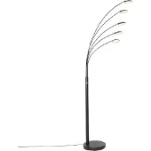 QAZQA Design gulvlampe svart inkl. 5-lys dimmbar LED - Sixties Trento