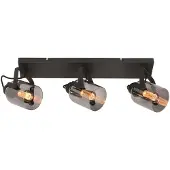 Freelight Fumoso takspotlight, lengde 61 cm, svart/grå, 3-lys.