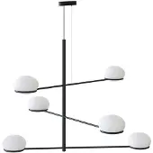 LEDS-C4 Coco Chandelier hengelampe, svart/hvit