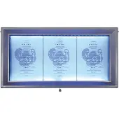 Securit 3xA4 COATED STEEL belyst informationsdisplay