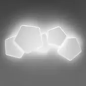 Selene LED-vegglampe Pleiadi i hvit, 5 lyskilder