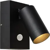 Lucide Utendørs veggspotlight Taylor Sensor, 1 lyskilde, svart