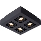 Lucide Downlight Xirax, 4 lyskilder, svart