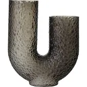 AYTM Vase Arura, svart, høyde 40 cm, bredde 34 cm, glass