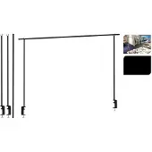 Mondex Bordbelysningsramme i sort metall, 135-250 cm
