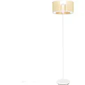 QAZQA Oriental gulvlampe hvit med rotting 40 cm - Akira