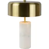 Lucide Mirasol bordlampe i hvit marmor