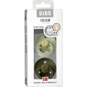BIBS Colour Smokker - Str. 1 - 2-pack - Rund - Sage/Hunter Green - - 0-6 md - Smokk