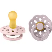 BIBS Bohem Smokker - 2-pack - Str. 1 - Rund - Blossom/Dusky Lila - - OneSize - Smokk