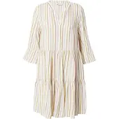 Tom Tailor Printed Babydoll Mini Kjole Med Lange Ermer