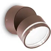 Ideal Lux Omega Round LED-vegglampe 4 000 K kaffe