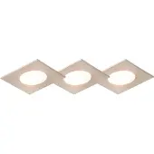 QAZQA Sett med 3 firkantede innfelt spotlights inkl. LED IP65 - Simply
